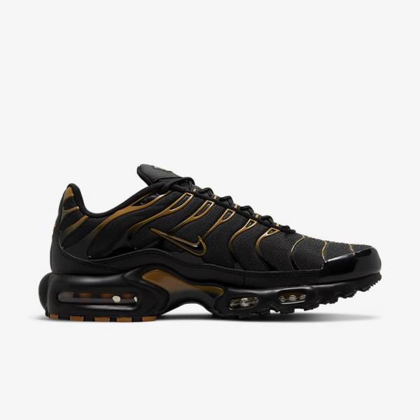 Nike Air Max Plus Sneakers Herren Schwarz Braun Gold | NK035GBC