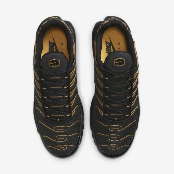 Nike Air Max Plus Sneakers Herren Schwarz Braun Gold | NK035GBC