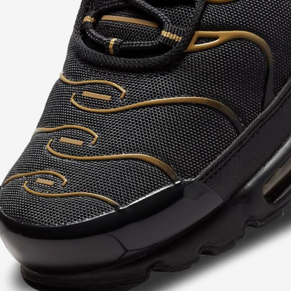 Nike Air Max Plus Sneakers Herren Schwarz Braun Gold | NK035GBC