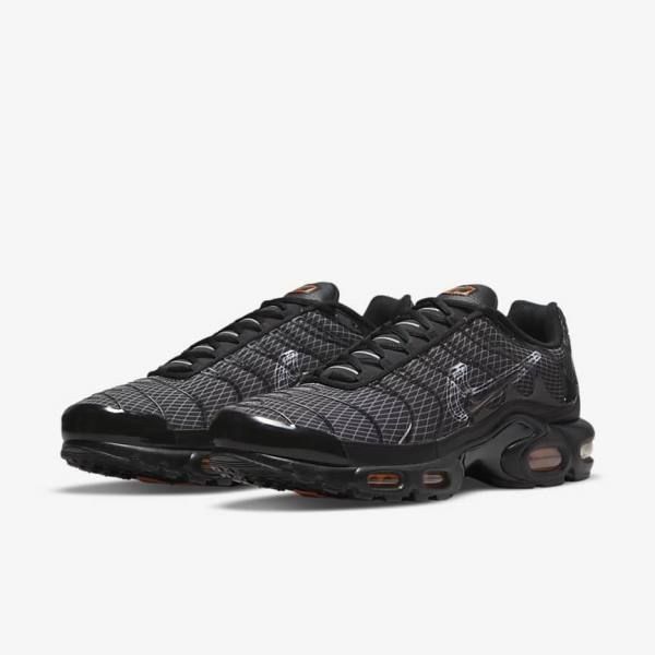 Nike Air Max Plus Sneakers Herren Schwarz Orange Grau Weiß | NK826VWR