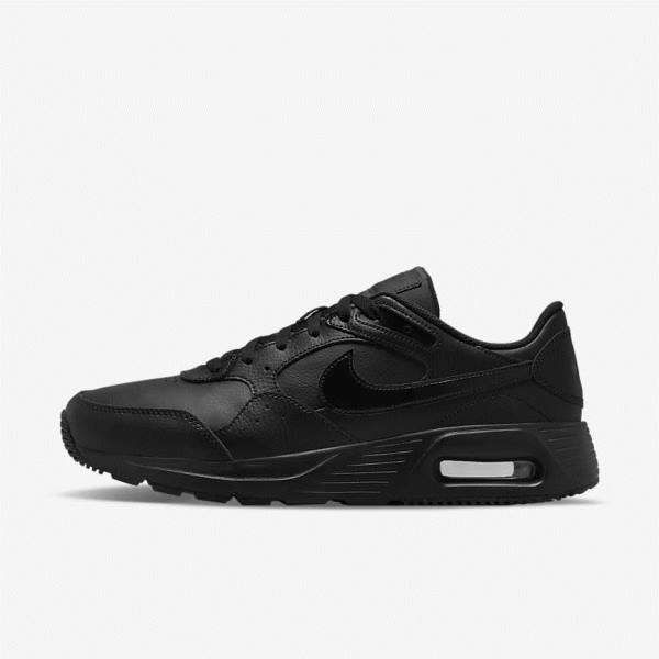 Nike Air Max SC Leder Sneakers Herren Schwarz | NK213VCU