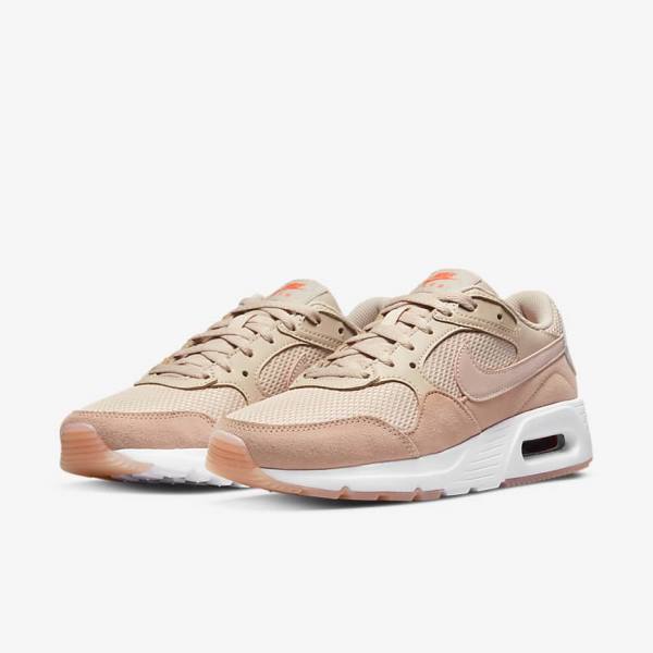 Nike Air Max SC Sneakers Damen Khaki Grau Rosa Weiß Rosa | NK270OKH