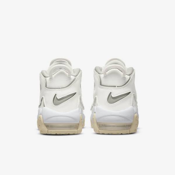 Nike Air More Uptempo Older Basketballschuhe Kinder Weiß Braun Hell | NK927VOU