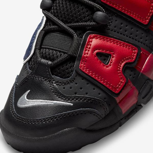 Nike Air More Uptempo Older Sneakers Kinder Schwarz Navy Weiß Rot | NK289KTA