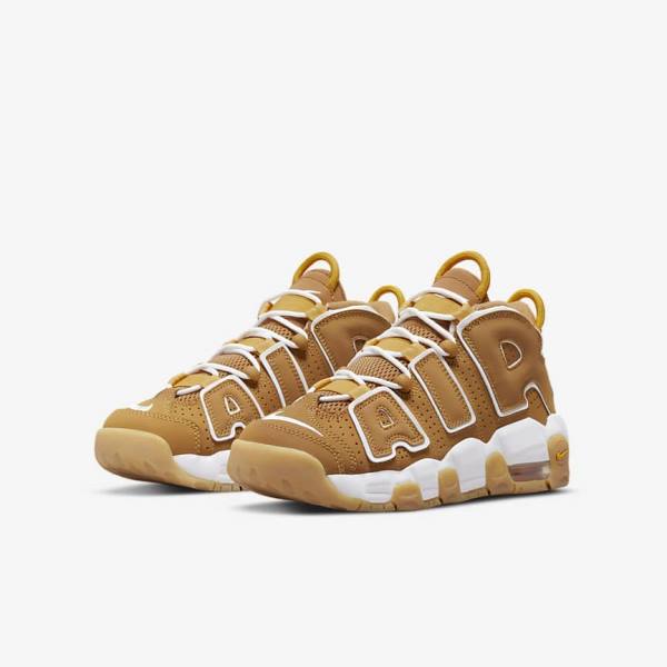 Nike Air More Uptempo Older Sneakers Kinder Braun Hellbraun Weiß | NK745UWP