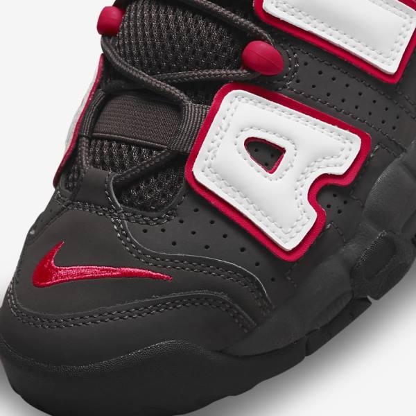 Nike Air More Uptempo Older Sneakers Kinder Grau Schwarz Rot Weiß | NK804VDF