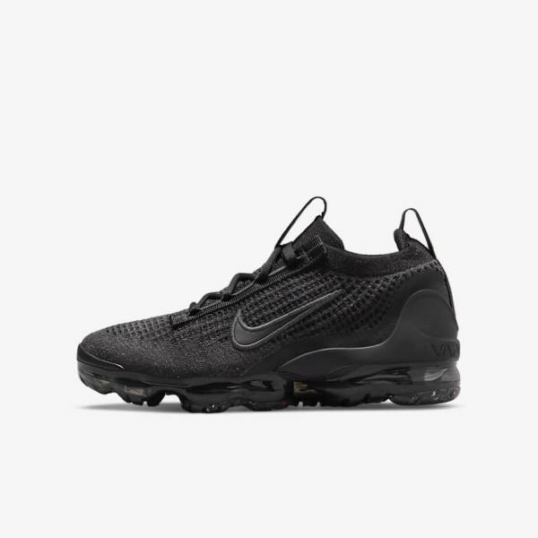 Nike Air VaporMax 2021 FK Older Sneakers Kinder Schwarz Dunkelgrau | NK830UDQ