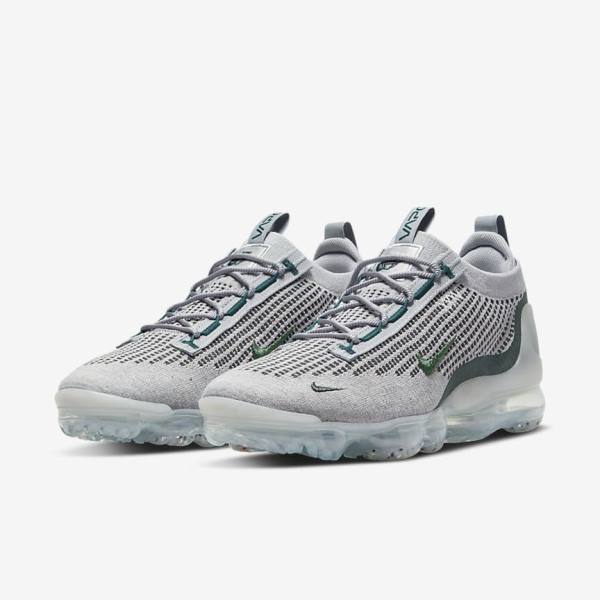 Nike Air VaporMax 2021 FK SE Sneakers Herren Hellbeige Metal Silber Dunkeltürkis | NK781EYG