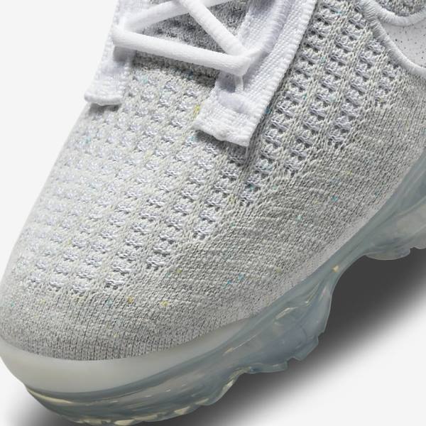 Nike Air VaporMax 2021 FK Sneakers Damen Weiß Platin Metal Silber Weiß | NK534ONB