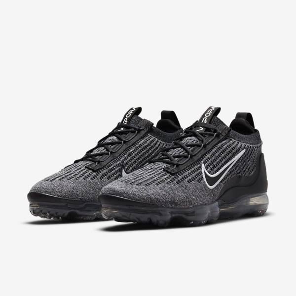 Nike Air VaporMax 2021 FK Sneakers Herren Schwarz Weiß Dunkelgrau Schwarz | NK042ESQ