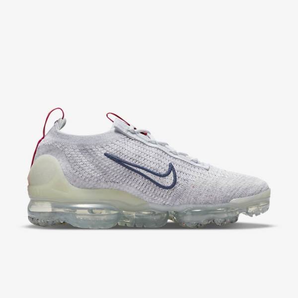 Nike Air VaporMax 2021 Flyknit Sneakers Damen Navy Weiß | NK693JEO