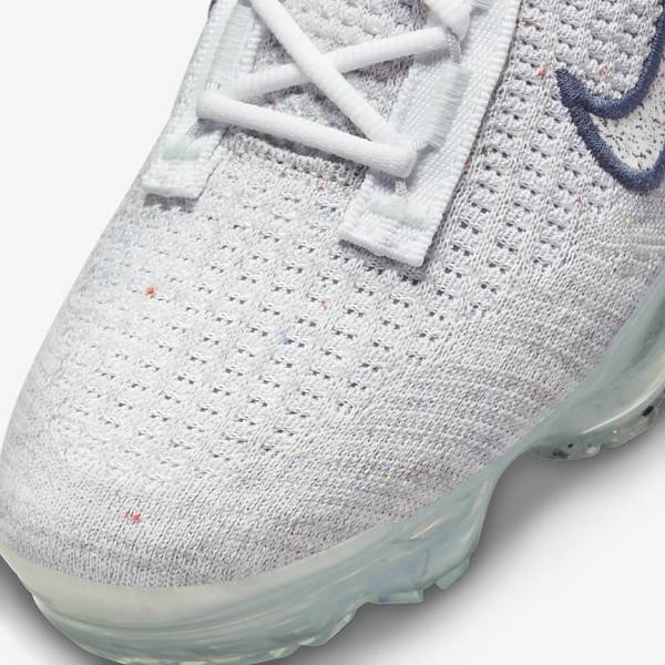 Nike Air VaporMax 2021 Flyknit Sneakers Damen Navy Weiß | NK693JEO