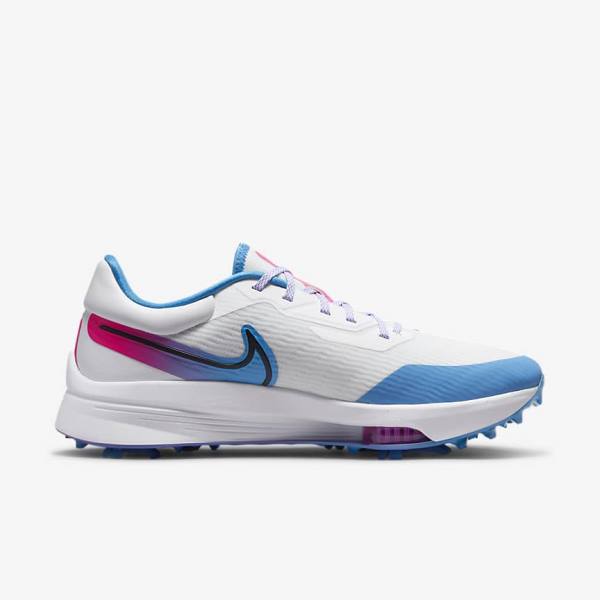 Nike Air Zoom Infinity Tour NEXT% Golfschuhe Herren Weiß Blau Rosa Schwarz | NK013XTK