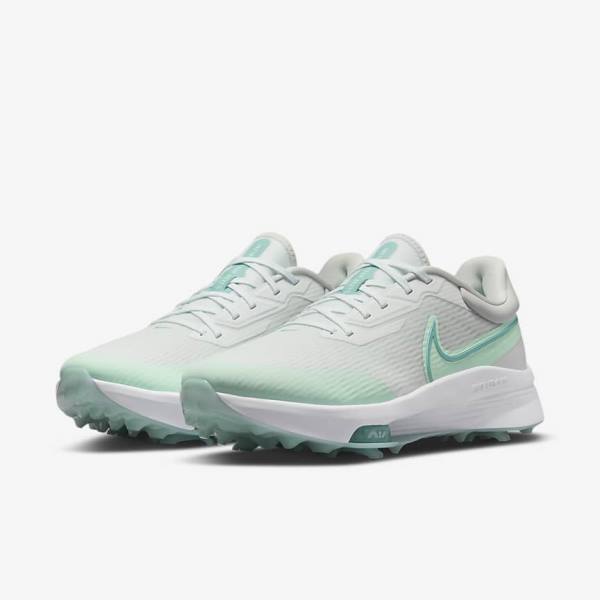 Nike Air Zoom Infinity Tour NEXT% Golfschuhe Herren Weiß Mintfarben Platin Türkis | NK340COL