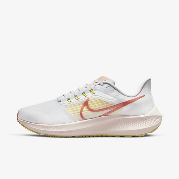 Nike Air Zoom Pegasus 39 Straßen Laufschuhe Damen Weiß Hell | NK156IYX