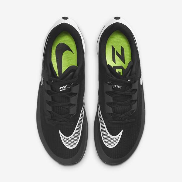 Nike Air Zoom Rival Fly 3 Straßen Rennfahrer Laufschuhe Herren Schwarz Dunkelgrau Weiß | NK591INK