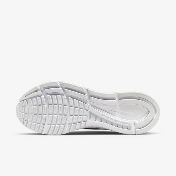 Nike Air Zoom Structure 24 Straßen Laufschuhe Damen Weiß Platin Platin Metal Silber | NK697RLV