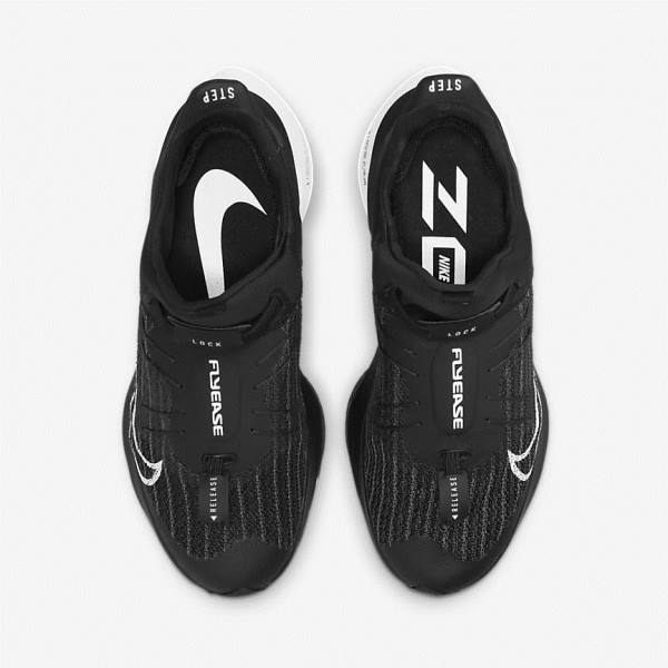 Nike Air Zoom Tempo NEXT% FlyEase Easy On-Off Straßen Laufschuhe Herren Schwarz Weiß | NK586XIZ