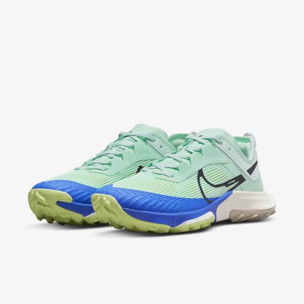 Nike Air Zoom Terra Kiger 8 Trail Laufschuhe Damen Mintfarben Grau Blau | NK931ZOU