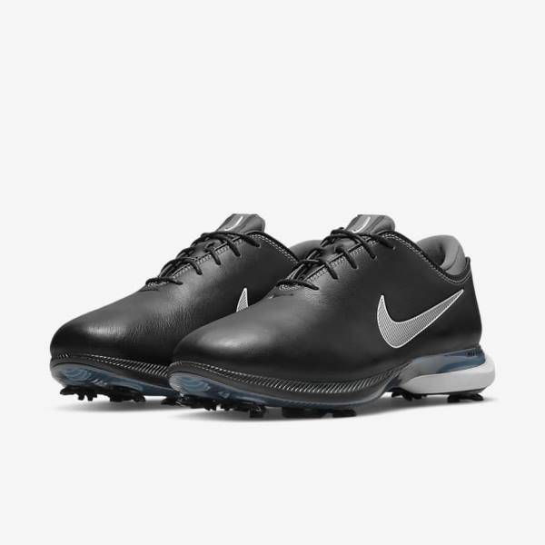 Nike Air Zoom Victory Tour 2 Golfschuhe Herren Schwarz Metal Blau Grau Weiß | NK253EXB