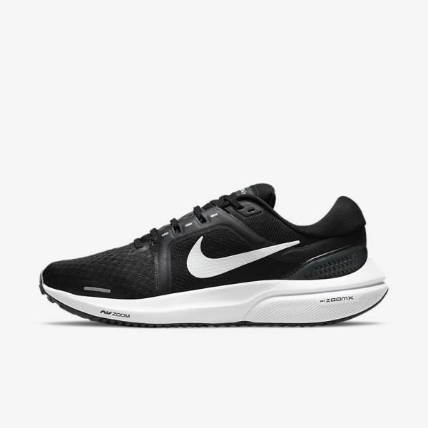 Nike Air Zoom Vomero 16 Straßen Laufschuhe Damen Schwarz Dunkelgrau Weiß | NK450BIA