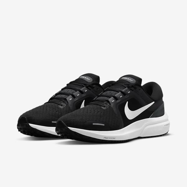 Nike Air Zoom Vomero 16 Straßen Laufschuhe Herren Schwarz Dunkelgrau Weiß | NK803KDB