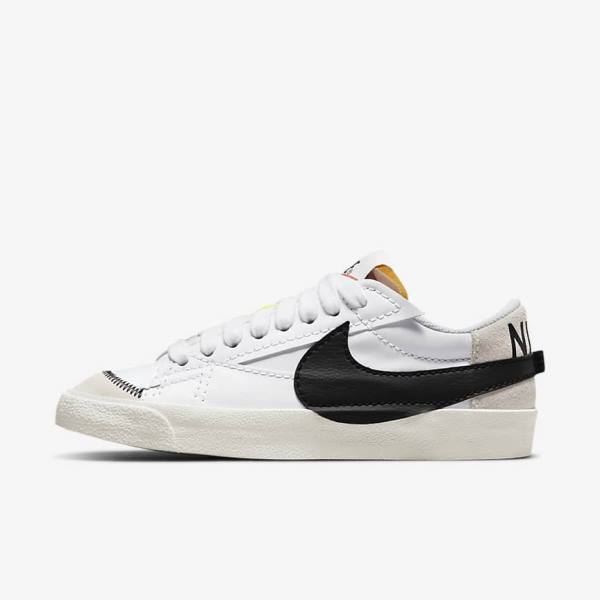 Nike Blazer Low 77 Jumbo Sneakers Damen Weiß Schwarz | NK059KZI