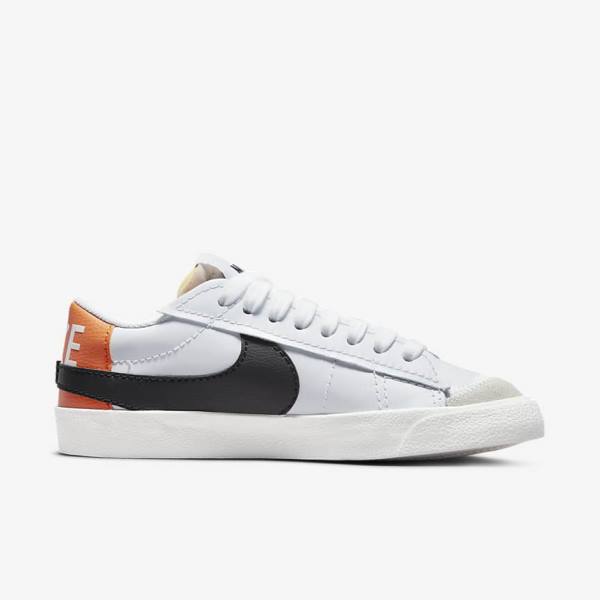 Nike Blazer Low 77 Jumbo Sneakers Herren Weiß Orange Schwarz | NK579SGZ