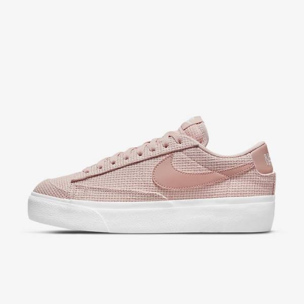 Nike Blazer Low Plattform Sneakers Damen Rosa Weiß Rosa Rosa | NK931XEI