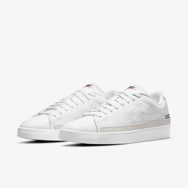 Nike Blazer Low X Sneakers Herren Weiß Hellblau Weiß | NK460RSQ