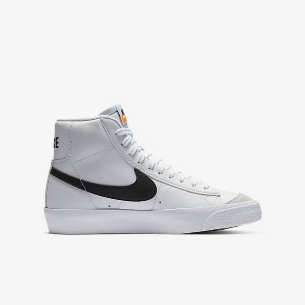 Nike Blazer Mid 77 Older Basketballschuhe Kinder Weiß Orange Schwarz | NK472YIQ