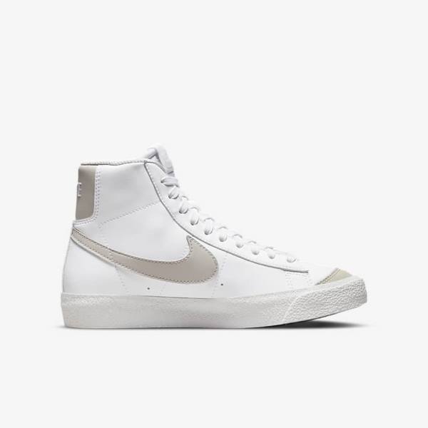 Nike Blazer Mid 77 SE Older Basketballschuhe Kinder Weiß Hellbeige | NK869QSF