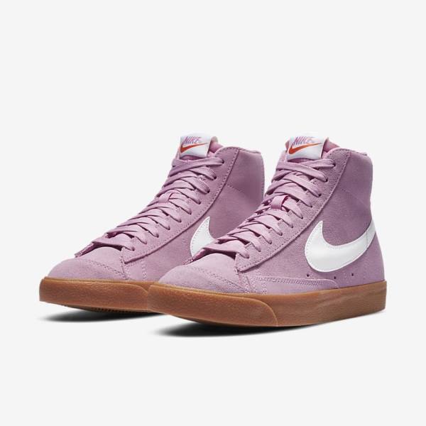 Nike Blazer Mid 77 Sneakers Damen Rosa Braun Orange Weiß | NK603EBK