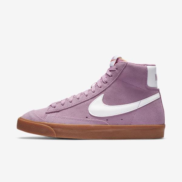 Nike Blazer Mid 77 Sneakers Damen Rosa Braun Orange Weiß | NK603EBK