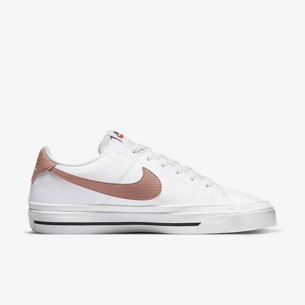 Nike Court Legacy Next Nature Sneakers Damen Weiß Orange Schwarz Rosa | NK805XJM