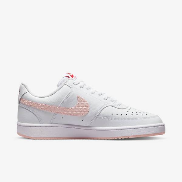 Nike Court Vision LO Sneakers Damen Weiß Rot | NK590FKD