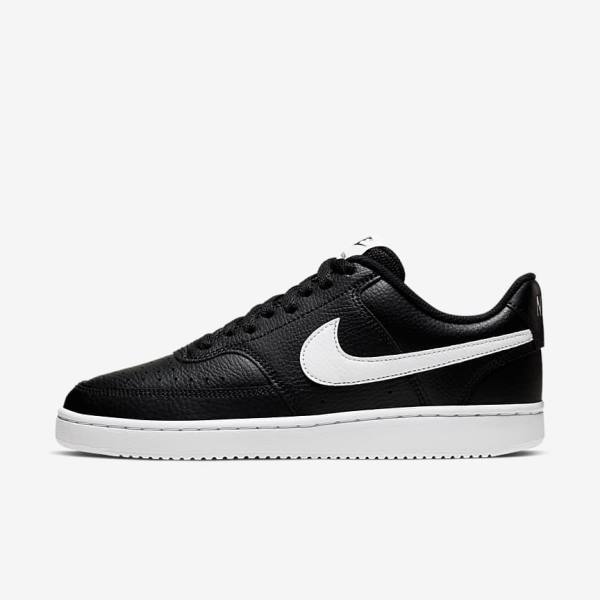 Nike Court Vision Low Sneakers Damen Schwarz Weiß | NK395FON