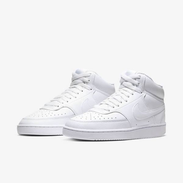 Nike Court Vision Mid Sneakers Damen Weiß | NK172TPU