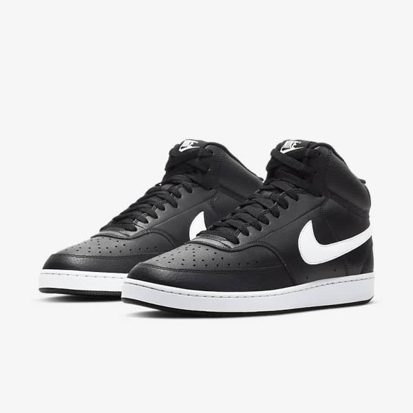 Nike Court Vision Mid Sneakers Herren Schwarz Weiß | NK673DKP