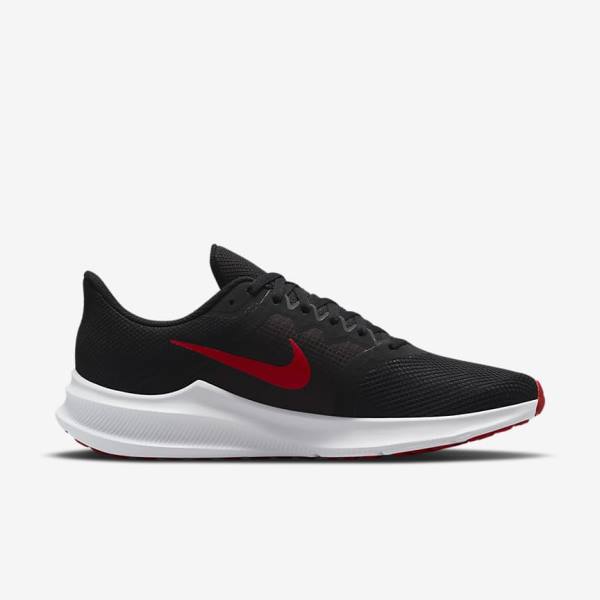 Nike Downshifter 11 Straßen Laufschuhe Herren Schwarz Weiß Dunkelgrau Rot | NK024SQY