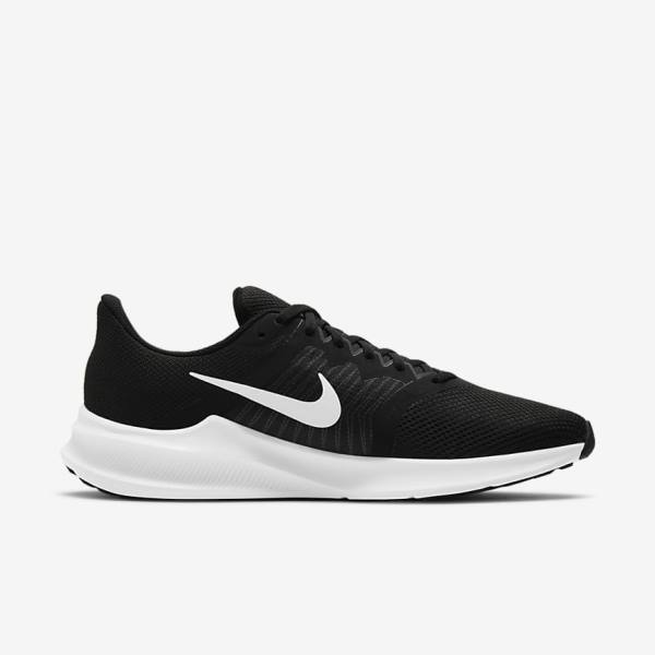 Nike Downshifter 11 Straßen Laufschuhe Herren Schwarz Dunkelgrau Weiß | NK025PUE