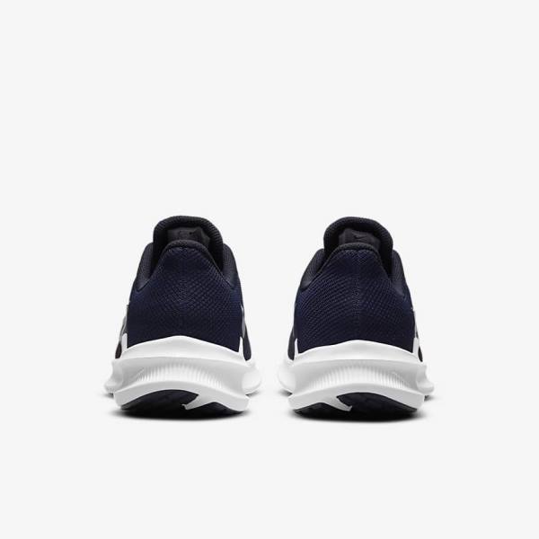 Nike Downshifter 11 Straßen Laufschuhe Herren Navy Dunkelschwarz Weiß | NK547IWF