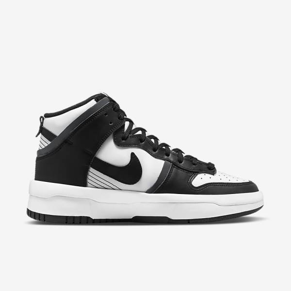 Nike Dunk High Up Sneakers Damen Weiß Dunkelgrau Schwarz | NK095VAZ