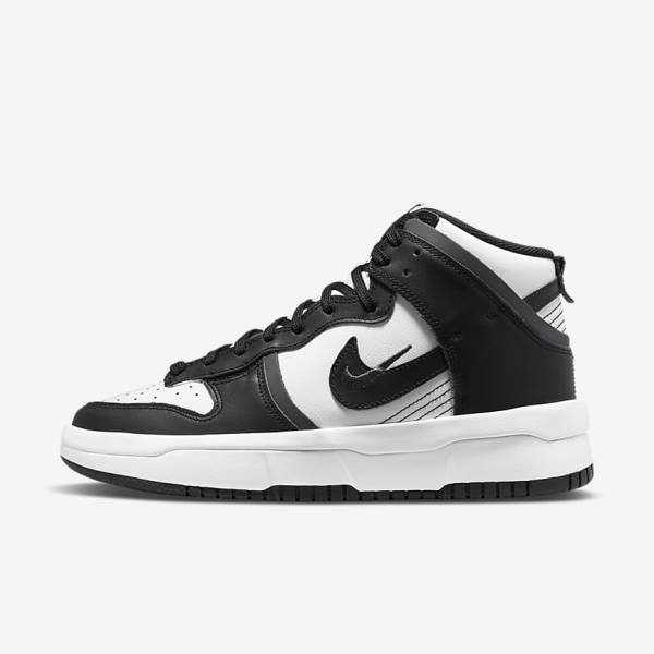 Nike Dunk High Up Sneakers Damen Weiß Dunkelgrau Schwarz | NK095VAZ