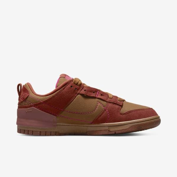 Nike Dunk Low Disrupt 2 Sneakers Damen Braun Orange Rot Rosa | NK245JGW