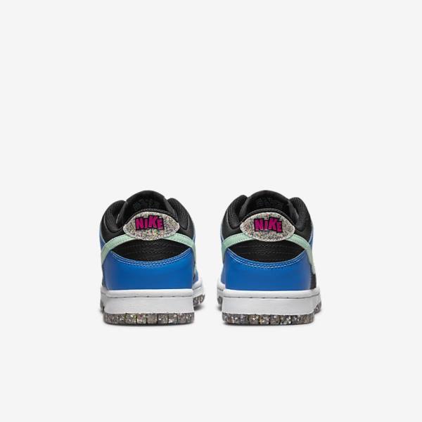 Nike Dunk Low SE Older Sneakers Kinder Schwarz Hellblau Rosa Mintfarben | NK867UHG