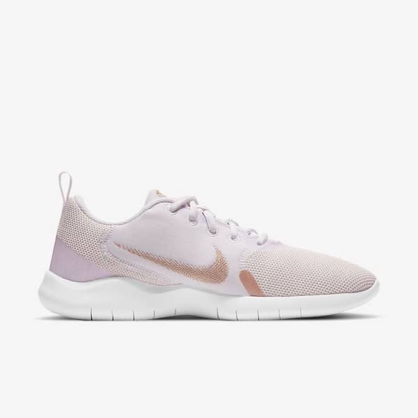 Nike Flex Experience Run 10 Straßen Laufschuhe Damen Helllila Weiß Metal Rot Braun | NK187GWB