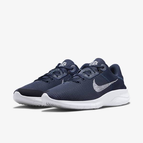 Nike Flex Experience Run 11 Next Nature Straßen Laufschuhe Herren Navy Dunkelschwarz Weiß | NK469HIS