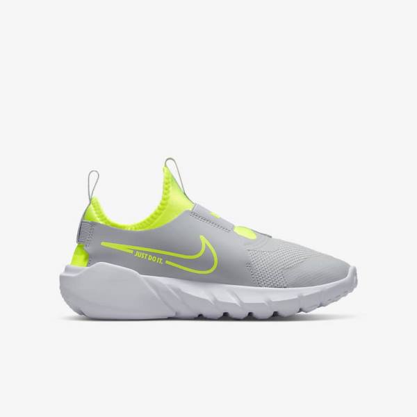 Nike Flex Runner 2 Older Straßen Laufschuhe Kinder Grau Blau | NK935OYA