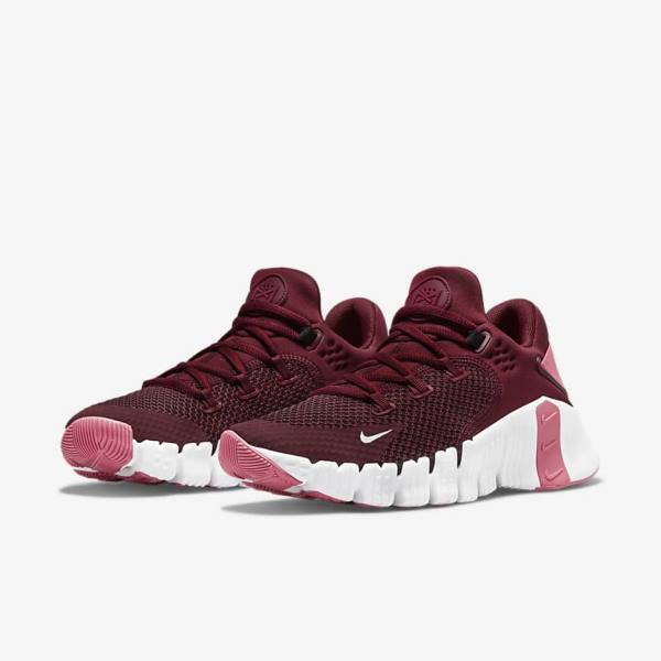 Nike Free Metcon 4 Sportschuhe Damen Rosa Weiß Gelb | NK567LZW